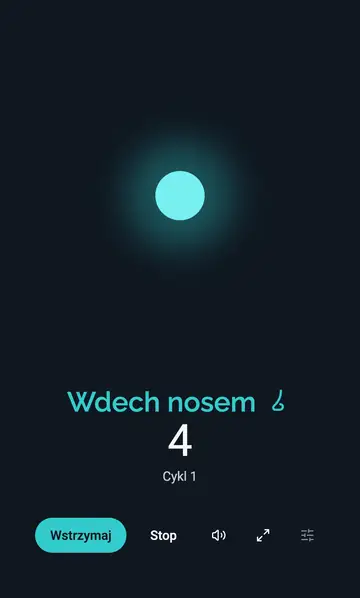 metoda 4-7-8 - ćwiczenie oddechowe z animacją